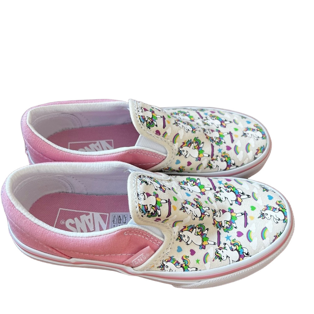 Vans NEW Kids Classic Slip On Dancing Unicorn Shoe Size 13 #B1879A - Picture 2 of 10